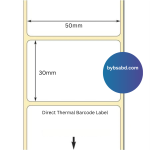 50mm X 30mm Direct Thermal Barcode Label Sticker - Image 2