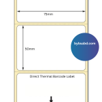 75mm x 50mm / 2 x 3inch Direct Thermal Barcode LabelSticker - Image 2