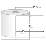 100mm x 75mm / 4x3 inch Direct Thermal Barcode Label Sticker - 500pcs per roll