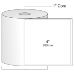100mm x 100mm / 4x4 inch Direct Thermal Barcode Label Sticker - 500pcs per roll