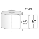 70mm x 40mm / 2.5 x 1.7 inch Thermal Transfer Barcode Label Stickers