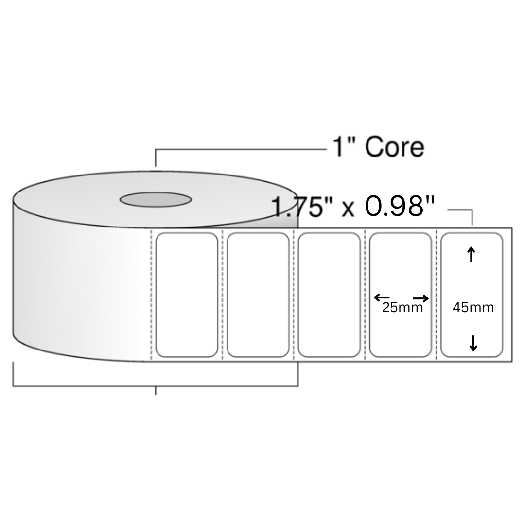 131 45mm x 25mm Thermal Transfer Barcode Label Stickers - Image 1