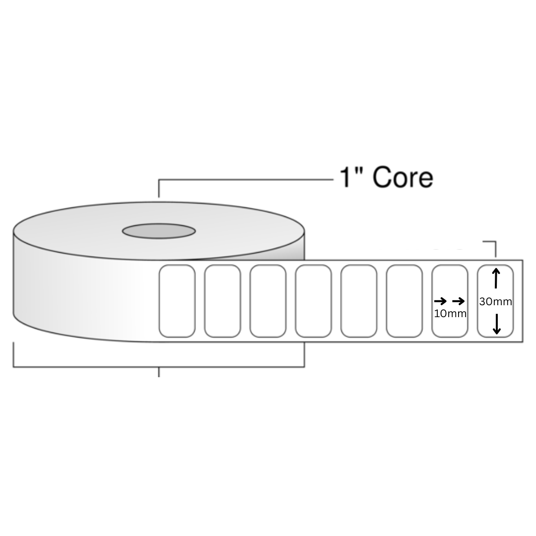 137 30mm x 10mm Thermal Transfer Barcode Label Sticker - Image 1