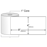 100mm x 200mm / 4 x 8 inch Thermal Transfer Barcode Label Sticker Roll (500 Pcs)