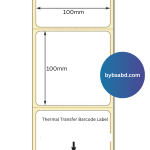100mm x 100mm / 4 x 4 inch Thermal Transfer Barcode Label Sticker - Image 2