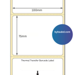 100mm x 75mm / 4 x 3 inch Thermal Transfer Barcode Label Sticker - Image 2
