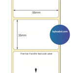 35mm x 55mm Transfer Thermal (TT) Barcode Label Sticker - Image 2