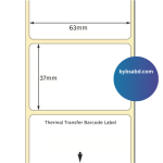 37mm x 63mm Transfer Thermal Barcode Label Sticker - Image 2