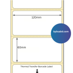 60mm x 120mm Transfer Thermal Barcode Label Sticker - Image 2