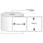 60mm x 60mm Transfer Thermal (TT) Barcode Label Sticker