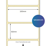60mm x 100mm Direct Thermal Barcode Label Sticker - Image 2