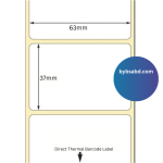 37mm x 63mm Direct Thermal Barcode Label Sticker - Image 2