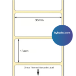 30mm x 15mm Direct-Thermal (DT) Barcode Label Sticker - Image 2