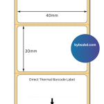 30mm x 40mm Direct Thermal Barcode Label Sticker - Image 2