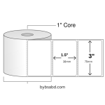 38mm x 75mm Direct Thermal Barcode Label Sticker