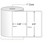 60mm x 120mm Direct Thermal Barcode Label Sticker