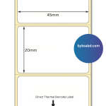 45mm x 20mm Direct Thermal Barcode Label Sticker - Image 2