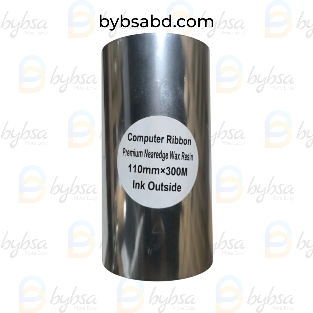 110Mm300Mm Premium Ne Wax Resin 110mm×300m Premium Nearedge Wax Resin Barcode Ribbon - Image 1