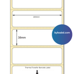 100mm x 38mm  Thermal Transfer Barcode Label Stickers - Image 2